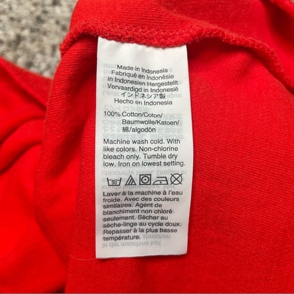 Madewell Tie Front Tank Top in Red Small - Picture 6 of 9